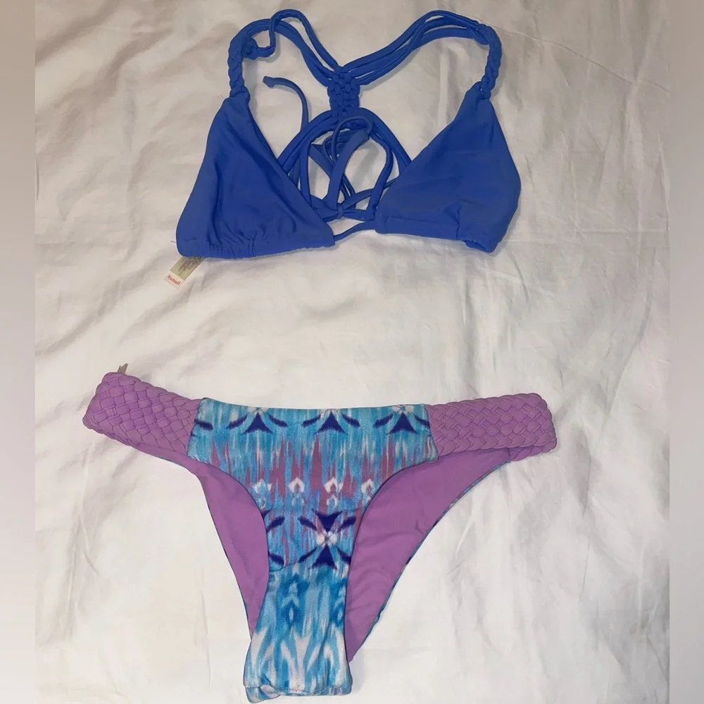 Beach Babe Swimswear Purple Set XS - Picture 1 of 6